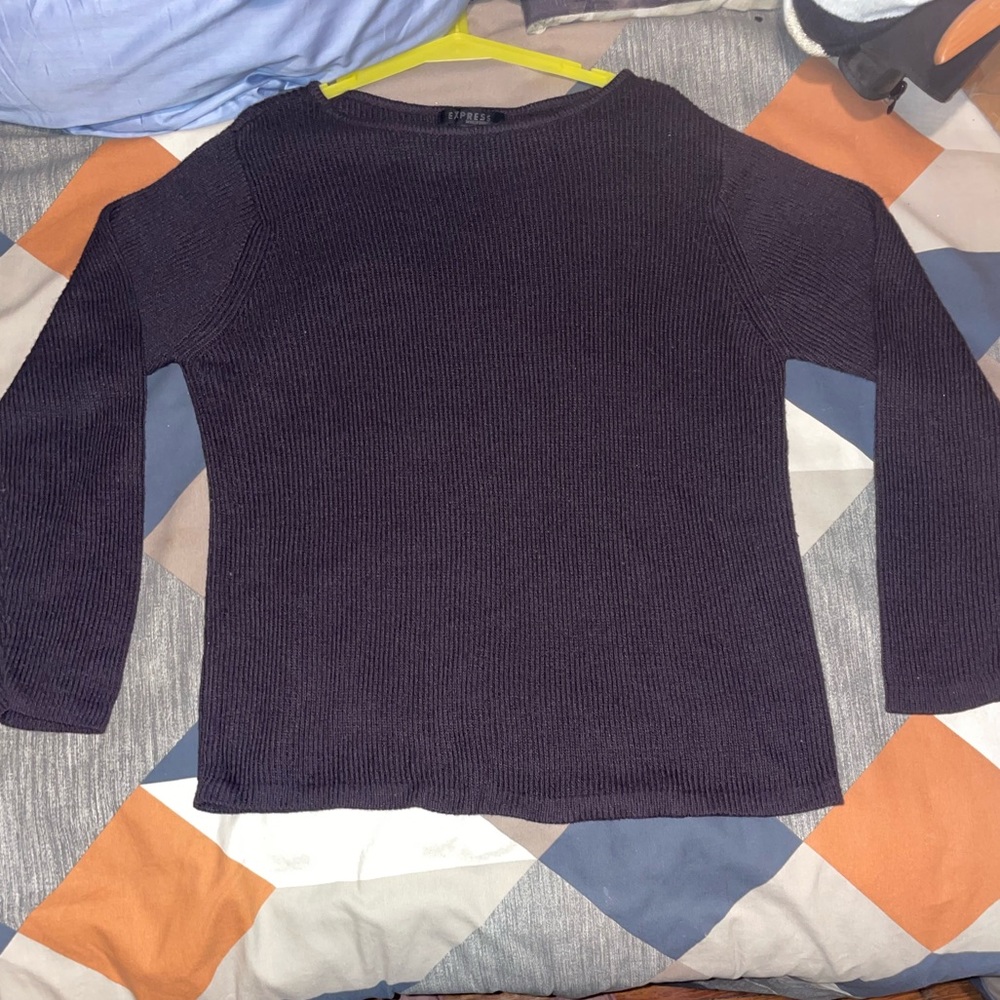 💜 Express Royal Purple Sweater Size Large - Picture 3 of 7